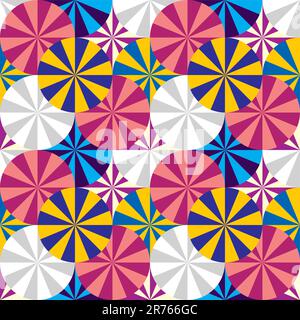 Circles geometric seamless pattern. Vector background. Stock Vector