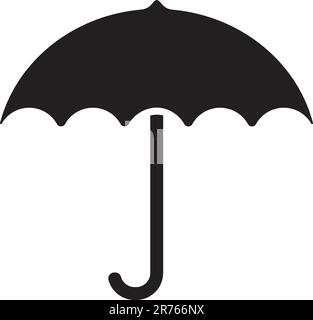 Umbrella black icon design vector Stock Vector