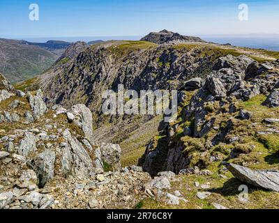 The summit of Glyder Fach a mountain in the Glyder range in Snowdonia ...