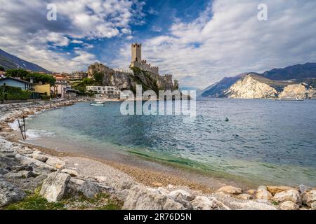 Scaligero Castle, Malcesine, Lake Garda, Veneto, Italy Stock Photo