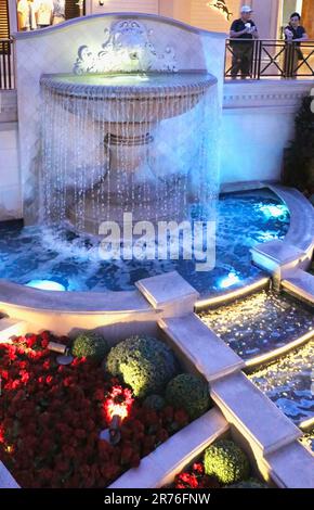 Fountains inside the Forum Shops at Caesars Palace shopping mall Las Vegas Strip Paradise Las Vegas Nevada USA Stock Photo