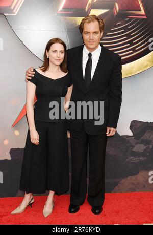 HOLLYWOOD, CALIFORNIA - JUNE 12: (L-R) Antje Traue and Michael Shannon attend the Los Angeles premiere of Warner Bros. 'The Flash' at Ovation Hollywoo Stock Photo