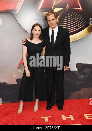 HOLLYWOOD, CALIFORNIA - JUNE 12: (L-R) Antje Traue and Michael Shannon attend the Los Angeles premiere of Warner Bros. 'The Flash' at Ovation Hollywoo Stock Photo