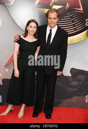 HOLLYWOOD, CALIFORNIA - JUNE 12: (L-R) Antje Traue and Michael Shannon attend the Los Angeles premiere of Warner Bros. 'The Flash' at Ovation Hollywoo Stock Photo