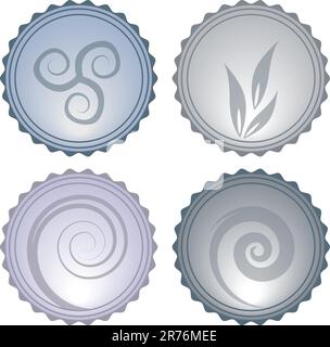 Vector Glassy Icons Stock Vector