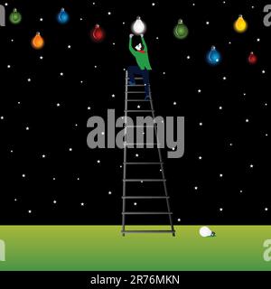 colorful bulb background Stock Vector