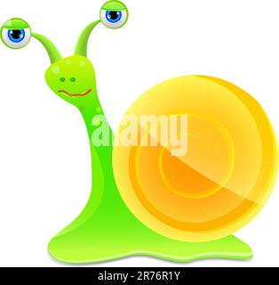 snail icon isolated on white background Stock Vector