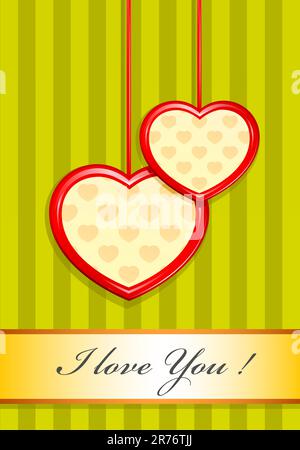 valentine as two hearts vector illustration Stock Vector