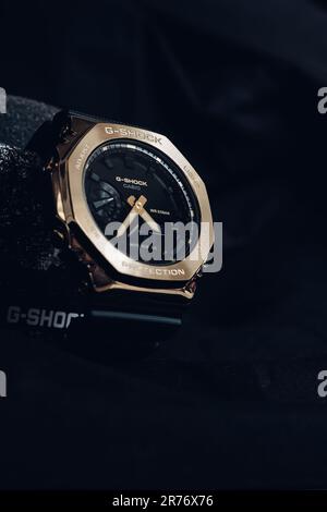 Casio G-Shock analog digital watch portraits Stock Photo