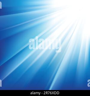 Deep blue glow star burst flare explosion Vector Image