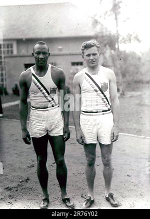 Photograph of Jesse Owens at the 1936 Olympics in Berlin, Germany Stock Photo