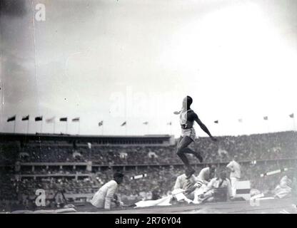 Photograph of Jesse Owens at the 1936 Olympics in Berlin, Germany Stock Photo