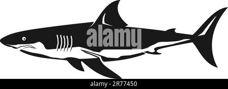 Black shark design vector Stock Vector