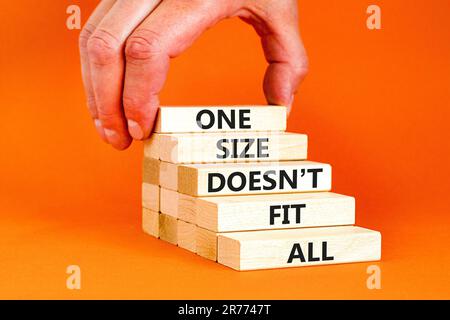 One Size Does Not Fit All Symbol. Concept Words One Size Does Not