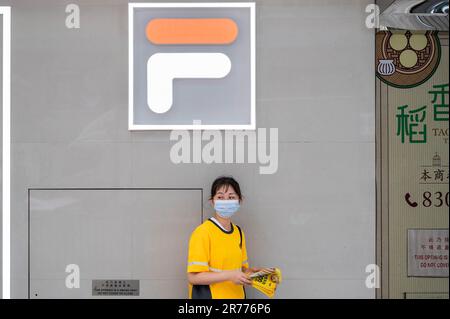 Italian sportswear goods brand Fila store seen in Hong Kong. (Photo by  Budrul Chukrut / SOPA Images/Sipa USA Stock Photo - Alamy