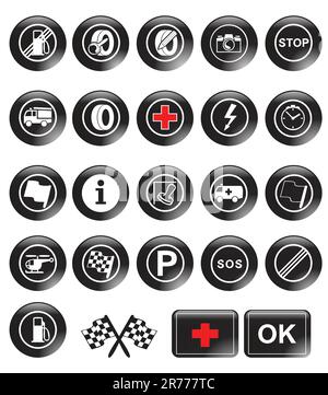 Racing icons Stock Vector
