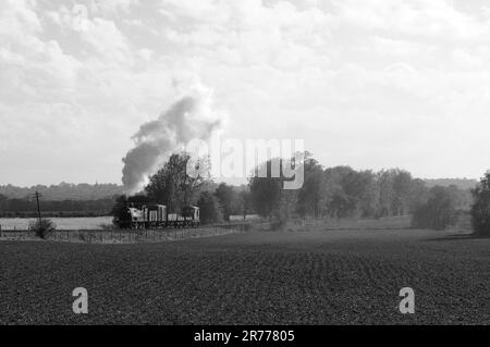 '30053' and a short goods train. Seen here between Northiam and Wittersham Road. Stock Photo