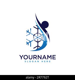 Snowflake sign for cryo therapy Logo designs. Vector illustration Stock ...