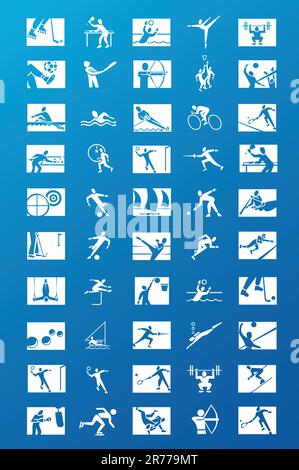 sport icons collection Stock Vector