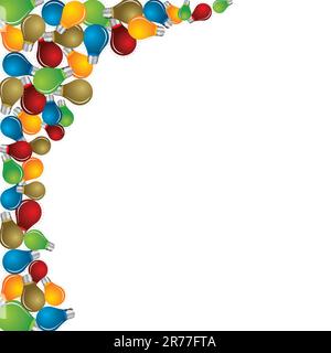 colorful bulb background Stock Vector