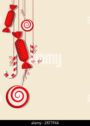 Vector picture with different red candies Stock Vector Image & Art - Alamy