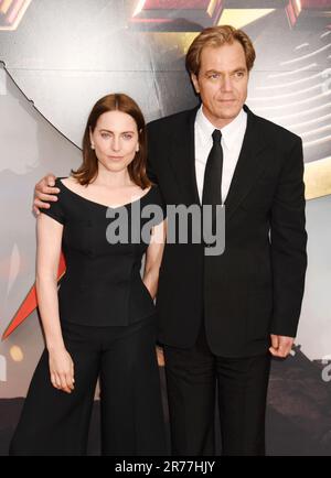 Hollywood, California, USA. 12th June, 2023. (L-R) Antje Traue and Michael Shannon attend the Los Angeles premiere of Warner Bros. 'The Flash' at Ovation Hollywood on June 12, 2023 in Hollywood, California. Credit: Jeffrey Mayer/Jtm Photos/Media Punch/Alamy Live News Stock Photo