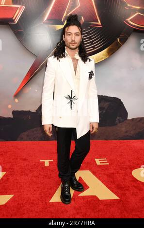 Ezra Miller attends the premiere of Warner Bros. Pictures' 'Justice ...