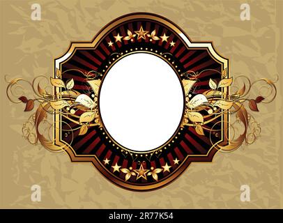 ornamental shield,  this illustration may be useful as designer work Stock Vector