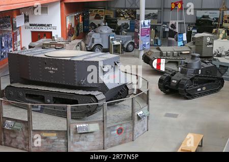 WW1 vehicles, The Tank Museum, Bovington Camp, Dorchester, Dorset, England, Great Britain, United Kingdom, UK, Europe Stock Photo