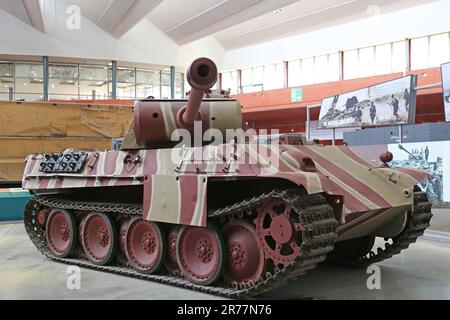 WW2 German Panther, The Tank Museum, Bovington Camp, Dorchester, Dorset, England, Great Britain, United Kingdom, UK, Europe Stock Photo