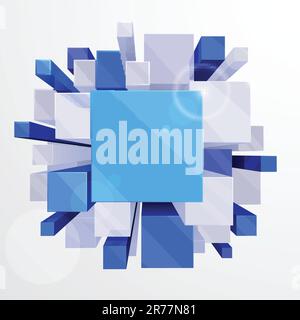 3d abstract background - vector illustration with place for text Stock Vector
