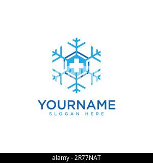 Snowflake logo sign symbol for cryo therapy. Vector illustration Stock Vector