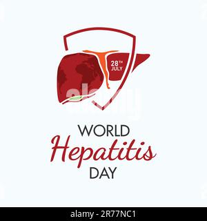 World Hepatitis Day background template use for card vector design and social media. Vector illustration Stock Vector
