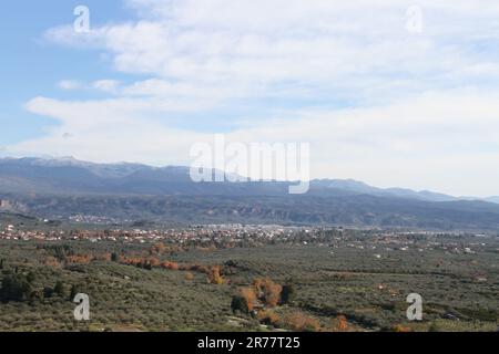 Monuments in city of Mystra Stock Photo