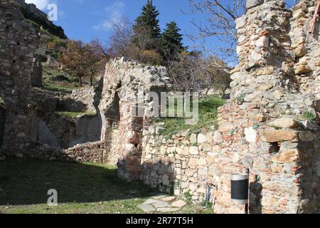 Monuments in city of Mystra Stock Photo