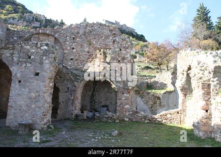 Monuments in city of Mystra Stock Photo