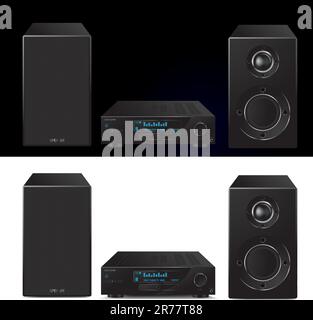 High end modern audio system - vector illustration Stock Vector