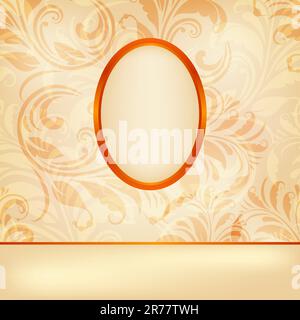 vector seamless spring floral pattern with frames for your text, eps10, gradient mesh, clipping mask Stock Vector