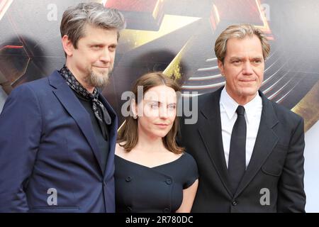 June 12, 2023, Los Angeles, California, USA: LOS ANGELES, CALIFORNIA - JUNE 12: Andy Muschietti, Antje Traue, Michael Shannon at the premiere of Warner Bros. The Flash at Ovation Hollywood (Credit Image: © Nina Prommer/ZUMA Press Wire) EDITORIAL USAGE ONLY! Not for Commercial USAGE! Stock Photo