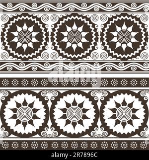 seamless indian style scroll background pattern Stock Vector