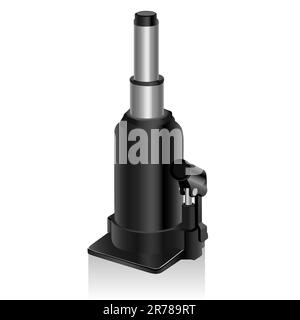 Small Hydraulic Floor Jack Stock Vector