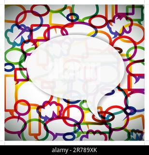 Colorful background made from speech bubbles with place for your text Stock Vector