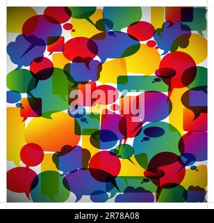 Colorful background made from speech bubbles Stock Vector
