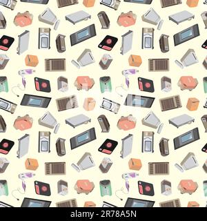 seamless appliance pattern Stock Vector