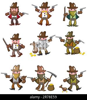 cartoon wild west cowboy icon Stock Vector Image & Art - Alamy