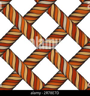 vector seamless detailed texture of orange threads, clipping masks Stock Vector
