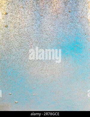 Boiling and sparkling water in a glass pot, colorfull bubbles and splashes - abstract background. Stock Photo