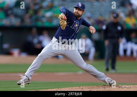 March 22, 2023; St. Petersburg, FL USA; Tampa Bay Rays relief pitcher Jalen  Beeks (68) delivers a pitch during an MLB spring training game against the  Stock Photo - Alamy