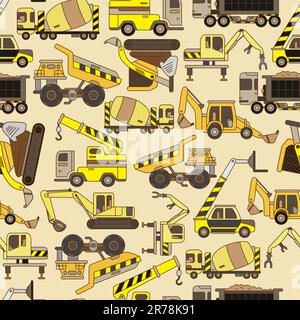 seamless truck pattern Stock Vector