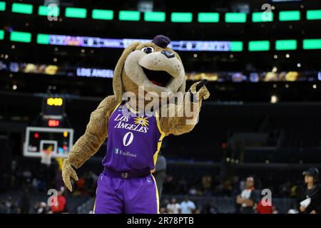 LOS ANGELES, CA - JUNE 9: Los Angeles Sparks mascot Sparky